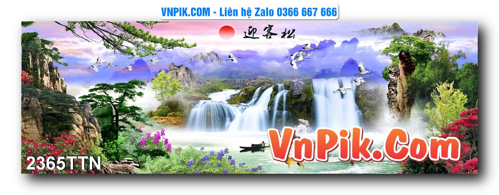 Tranh thác nước – Tranh phong thủy – Tranh treo tường mã 2365TTN