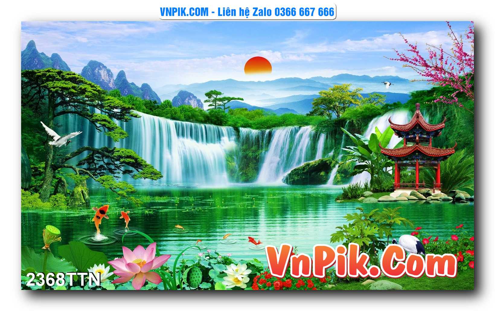 Tranh thác nước – Tranh phong thủy – Tranh treo tường mã 2368TTN