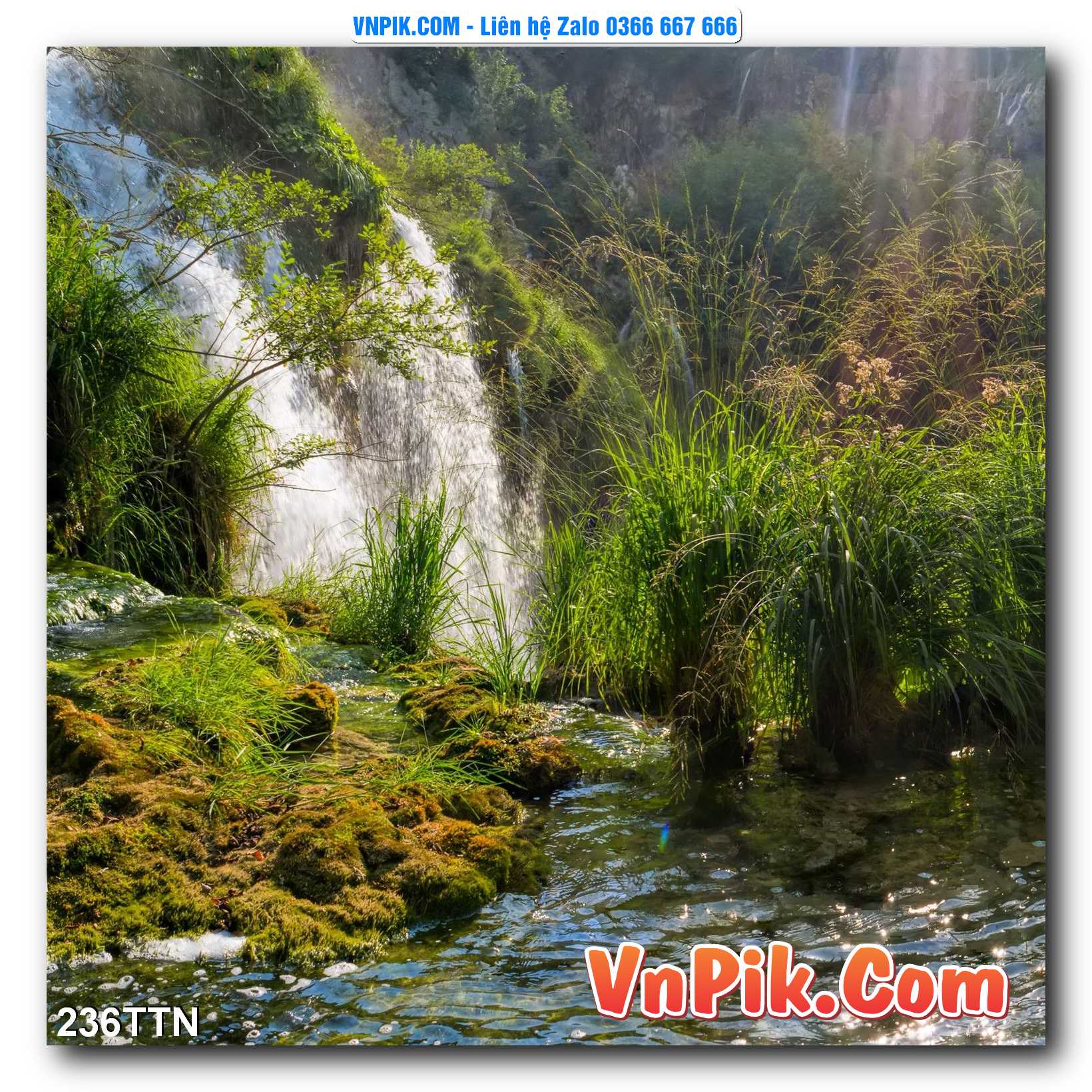 Tranh thác nước – Tranh phong thủy – Tranh treo tường mã 236TTN