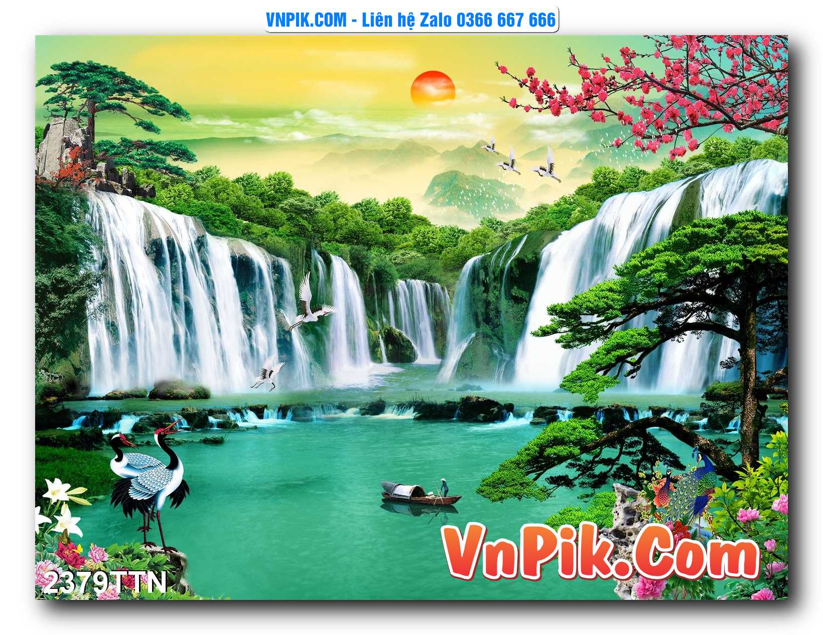Tranh thác nước – Tranh phong thủy – Tranh treo tường mã 2379TTN