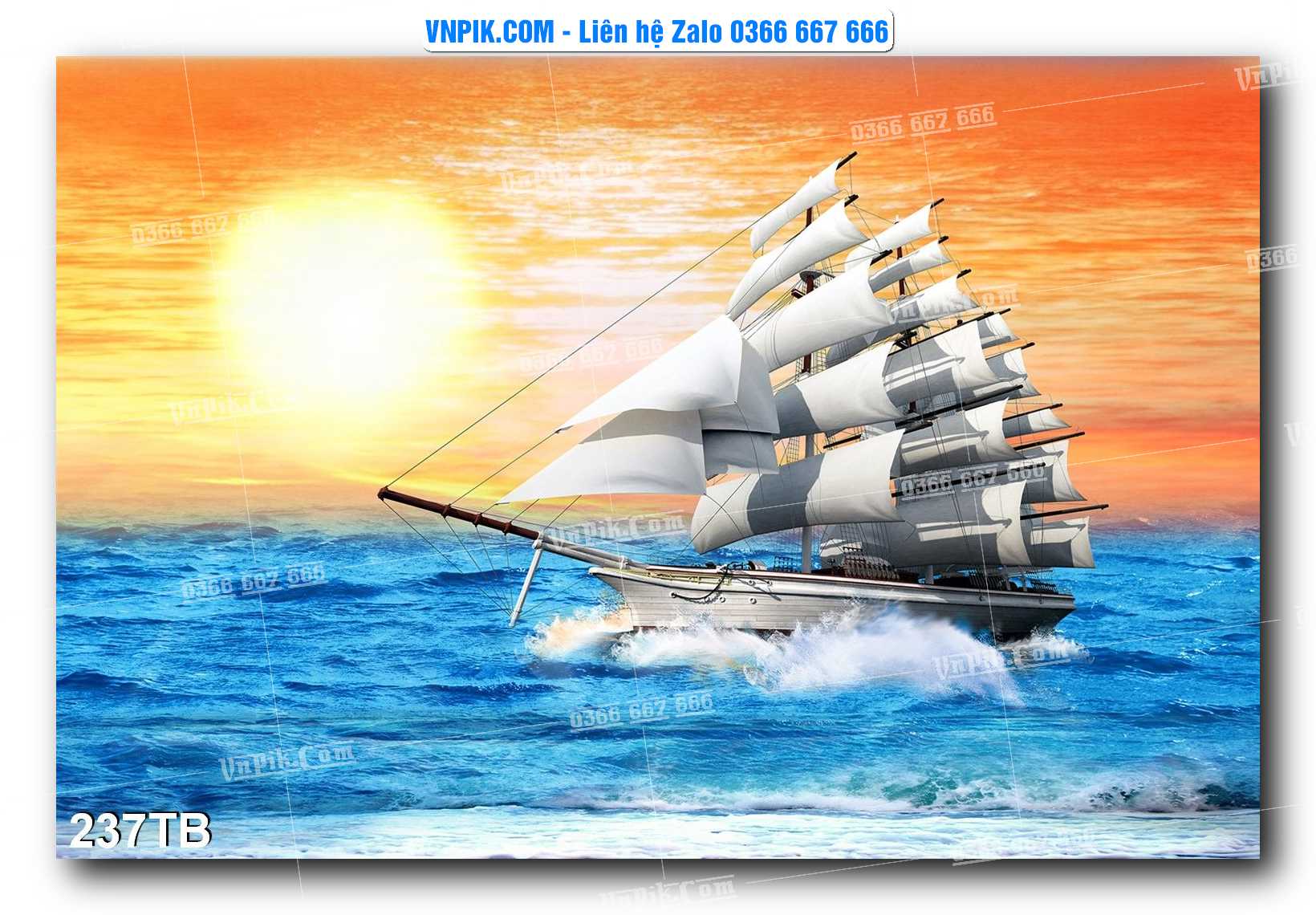 Tranh thuận buồm xuôi gió file PSD mẫu 237TB