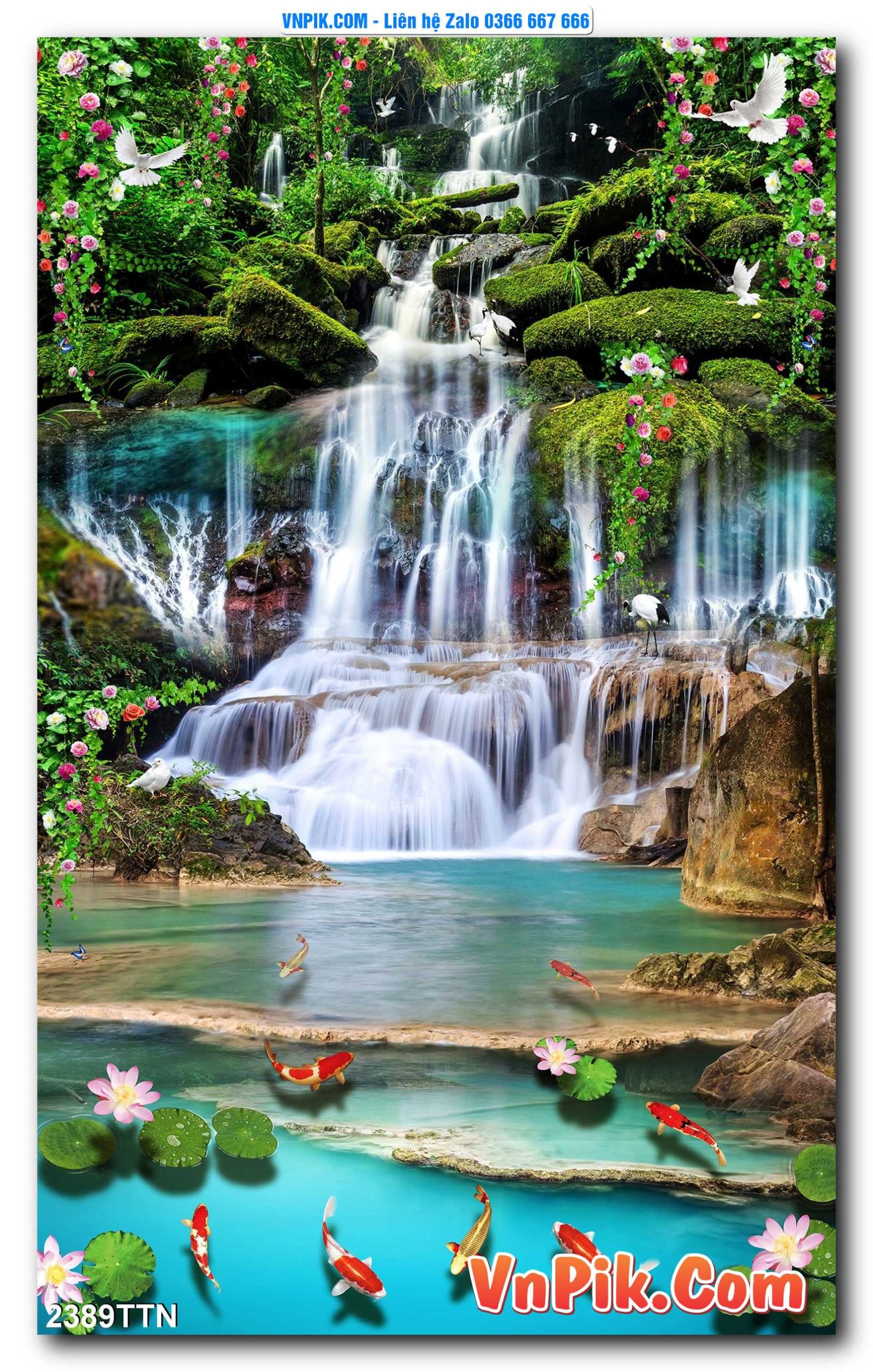 Tranh thác nước – Tranh phong thủy – Tranh treo tường mã 2389TTN