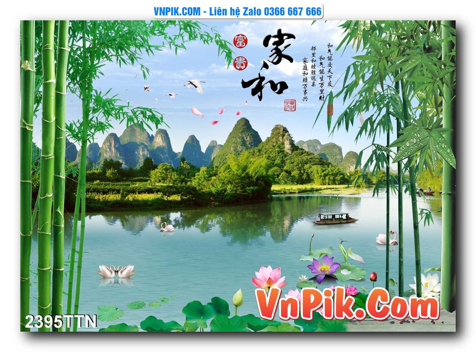 Tranh thác nước – Tranh phong thủy – Tranh treo tường mã 2395TTN