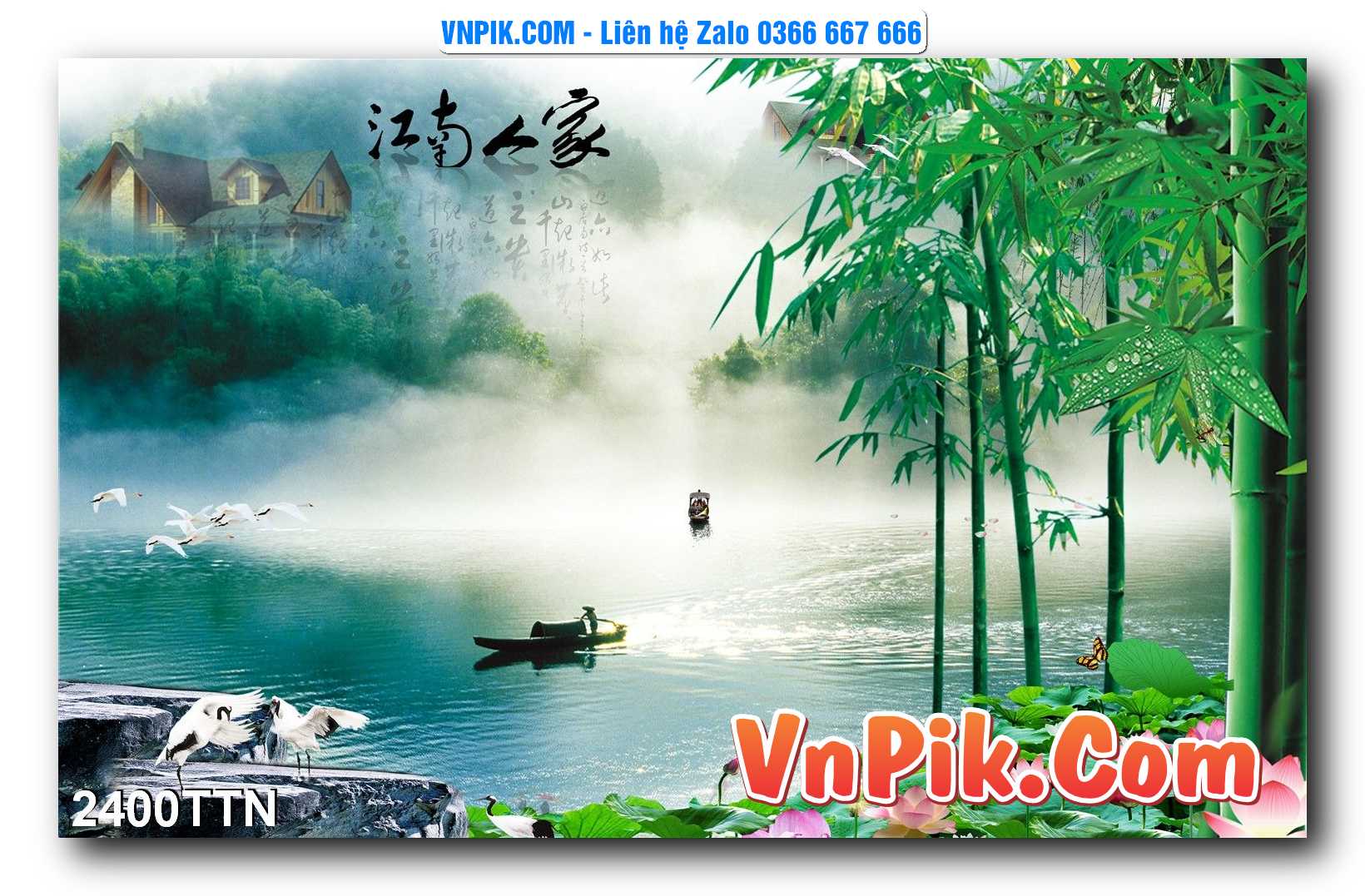 Tranh thác nước – Tranh phong thủy – Tranh treo tường mã 2400TTN