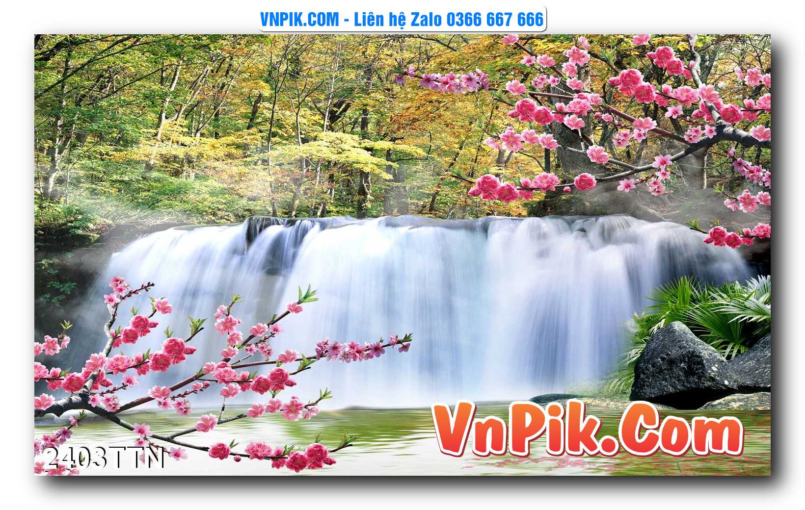 Tranh thác nước – Tranh phong thủy – Tranh treo tường mã 2403TTN
