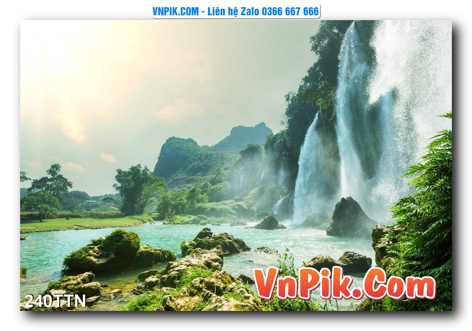 Tranh thác nước – Tranh phong thủy – Tranh treo tường mã 240TTN