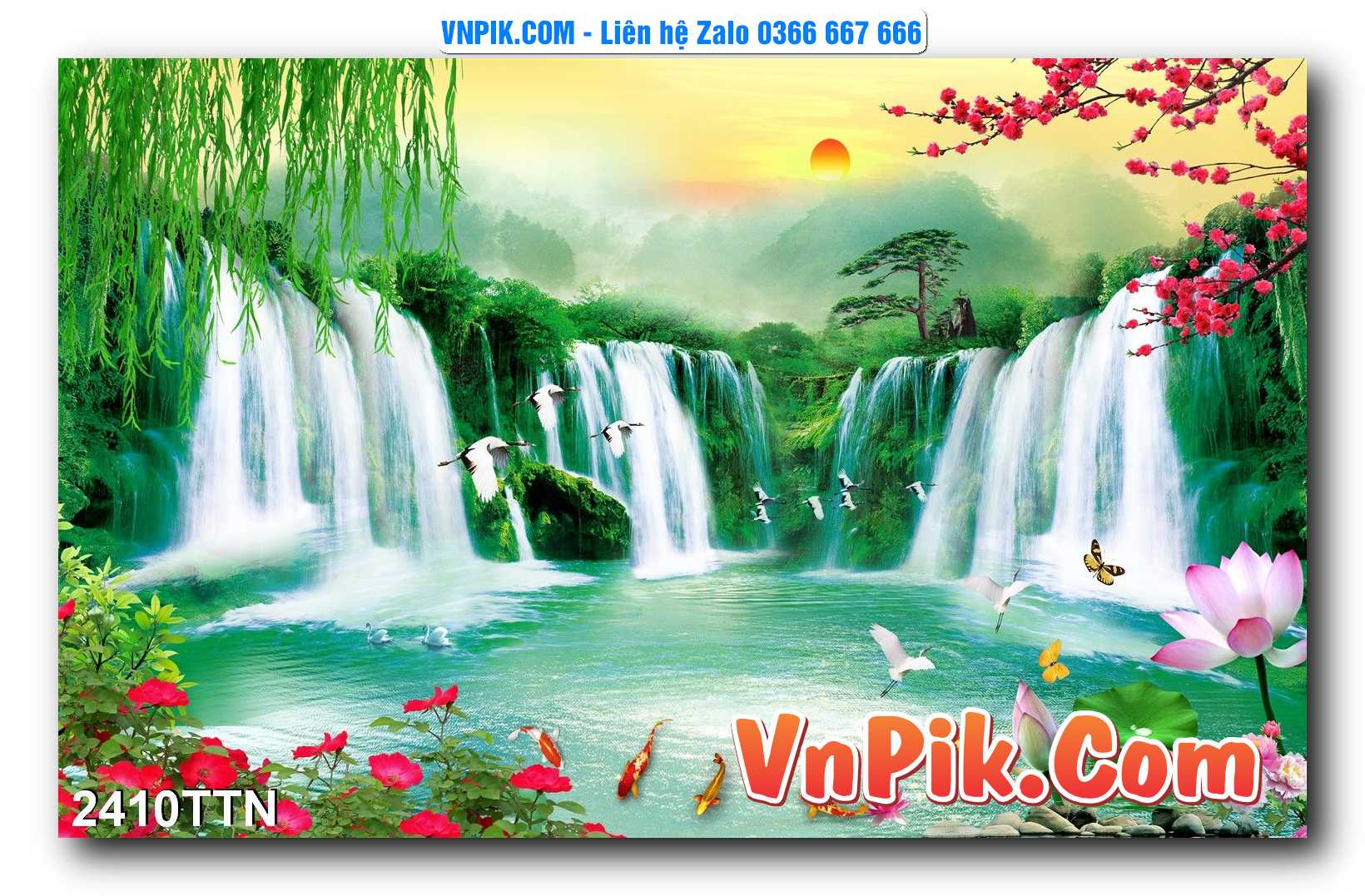 Tranh thác nước – Tranh phong thủy – Tranh treo tường mã 2410TTN