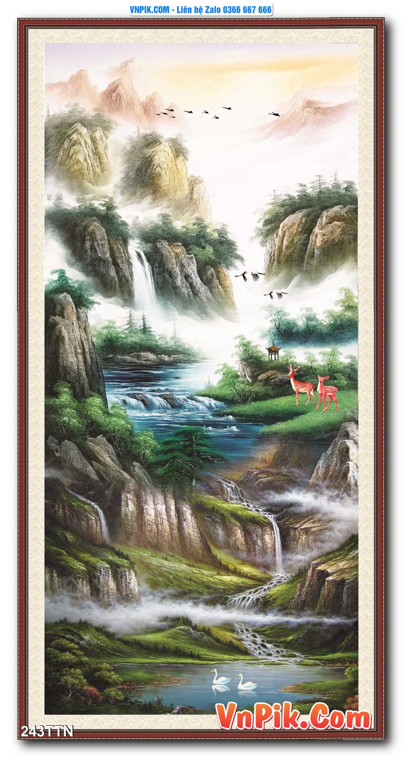 Tranh thác nước – Tranh phong thủy – Tranh treo tường mã 243TTN