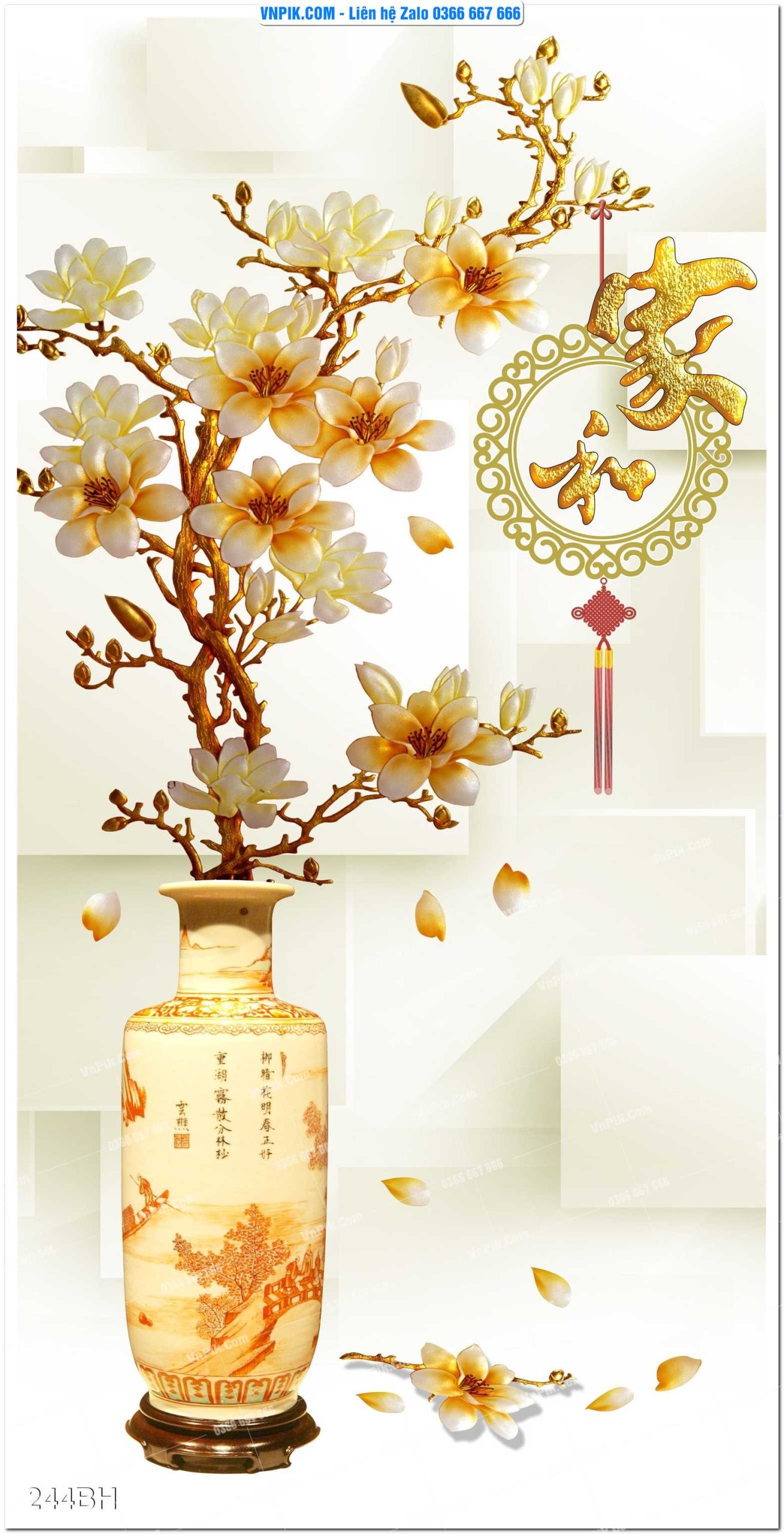 Tranh bình hoa nghệ thuật 244BH