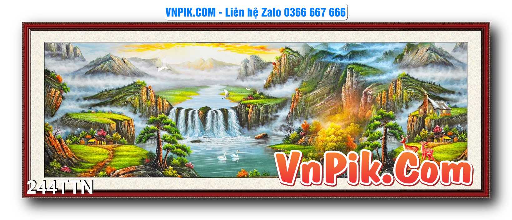 Tranh thác nước – Tranh phong thủy – Tranh treo tường mã 244TTN