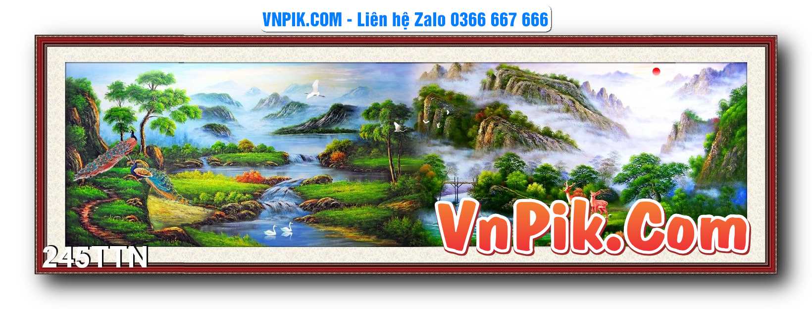 Tranh thác nước – Tranh phong thủy – Tranh treo tường mã 245TTN