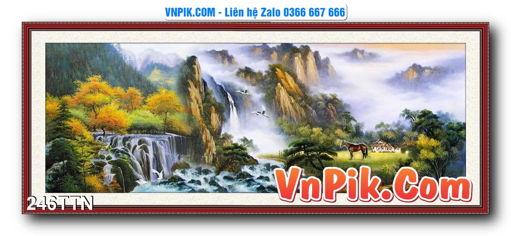 Tranh thác nước – Tranh phong thủy – Tranh treo tường mã 246TTN