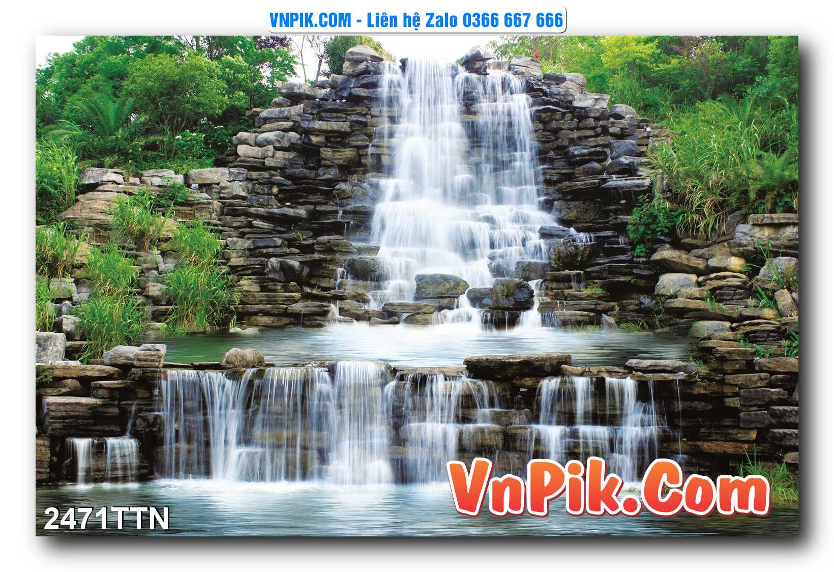 Tranh thác nước – Tranh phong thủy – Tranh treo tường mã 2471TTN