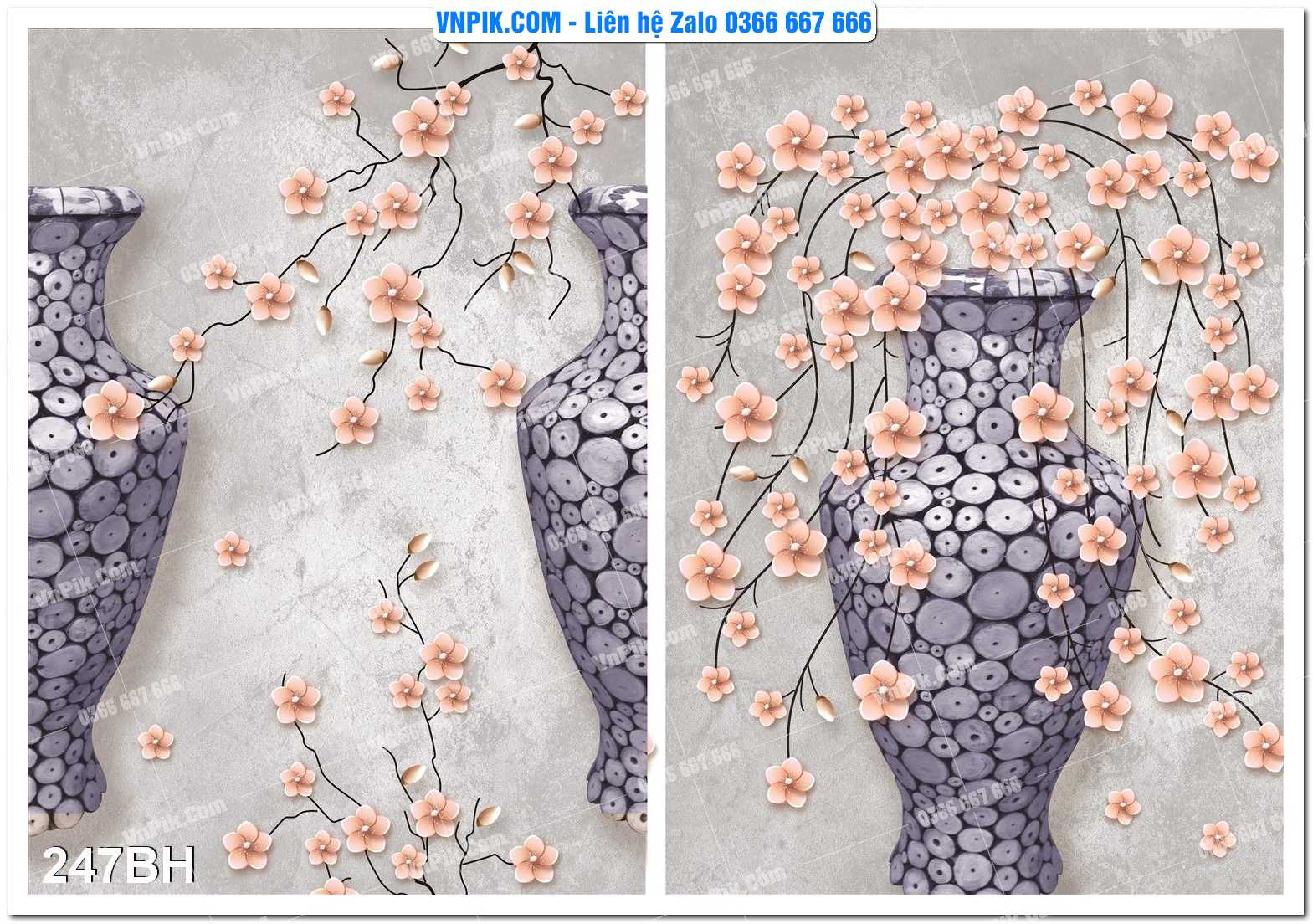 Tranh bình hoa nghệ thuật 247BH