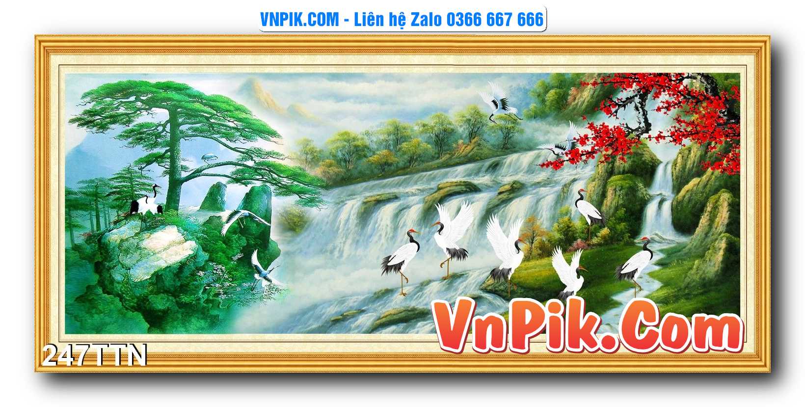 Tranh thác nước – Tranh phong thủy – Tranh treo tường mã 247TTN