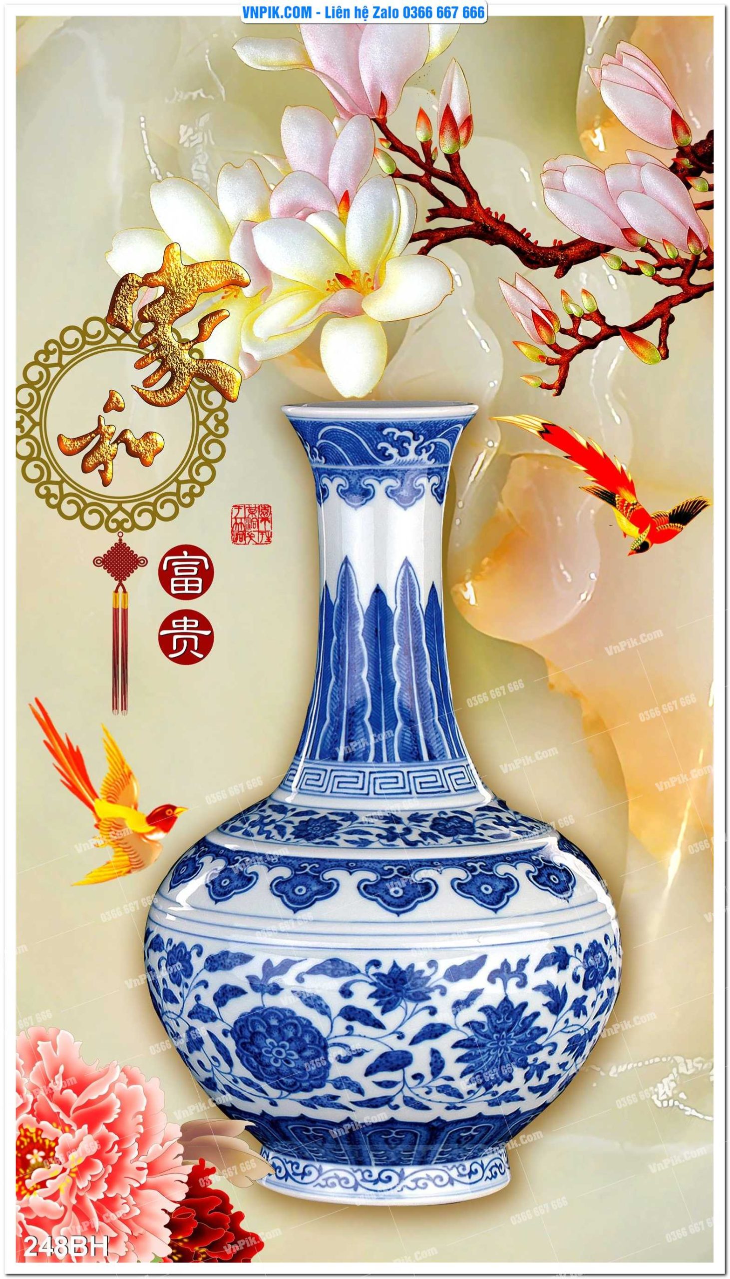 Tranh bình hoa nghệ thuật 248BH