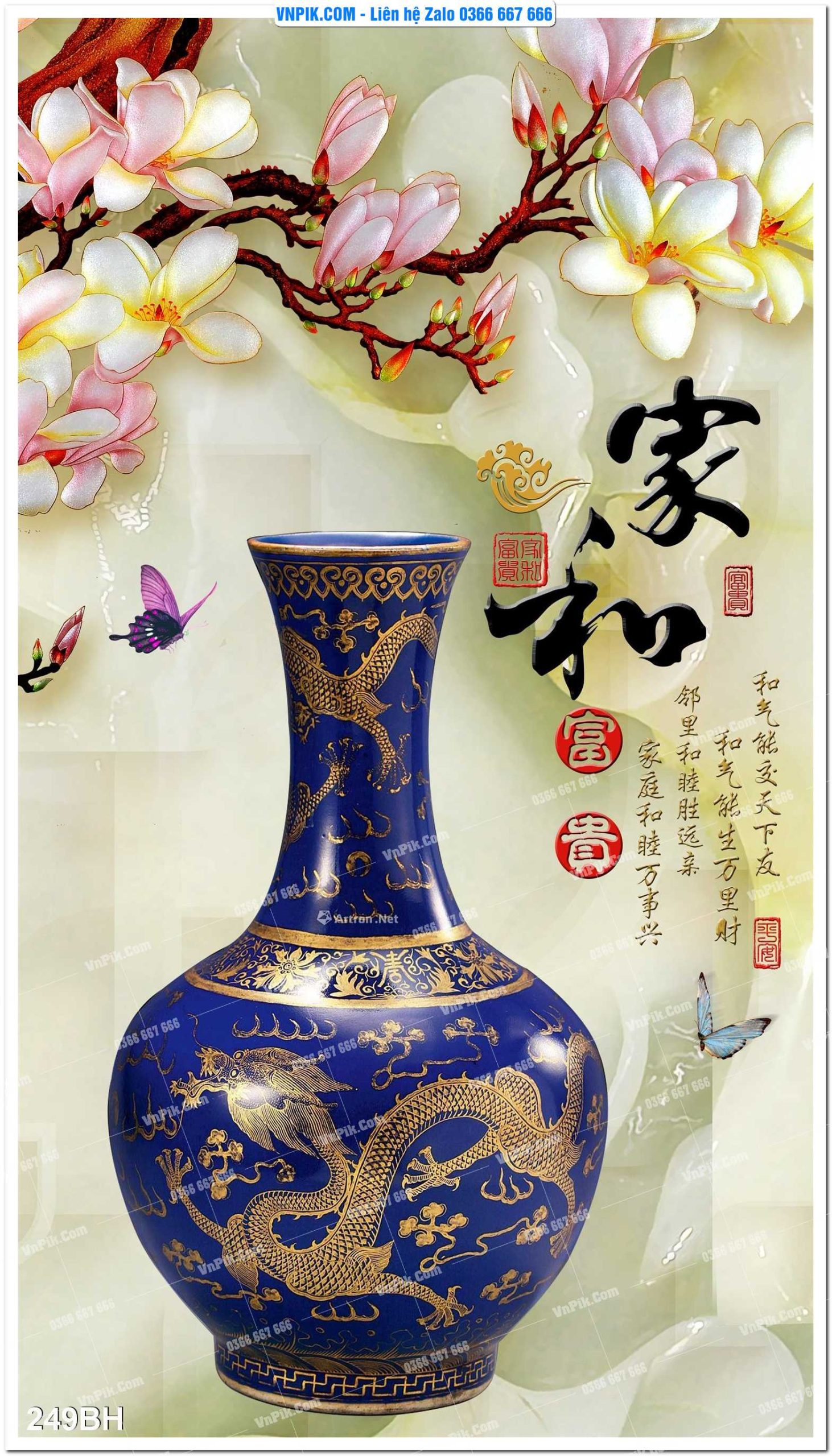 Tranh bình hoa nghệ thuật 249BH