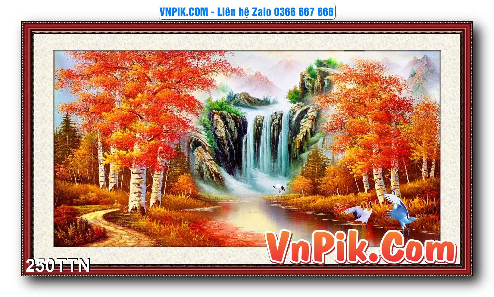 Tranh thác nước – Tranh phong thủy – Tranh treo tường mã 250TTN