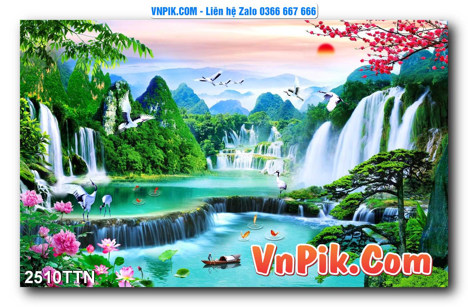 Tranh thác nước – Tranh phong thủy – Tranh treo tường mã 2510TTN