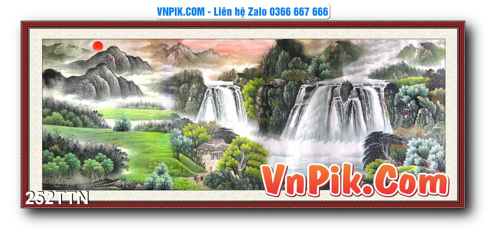 Tranh thác nước – Tranh phong thủy – Tranh treo tường mã 252TTN