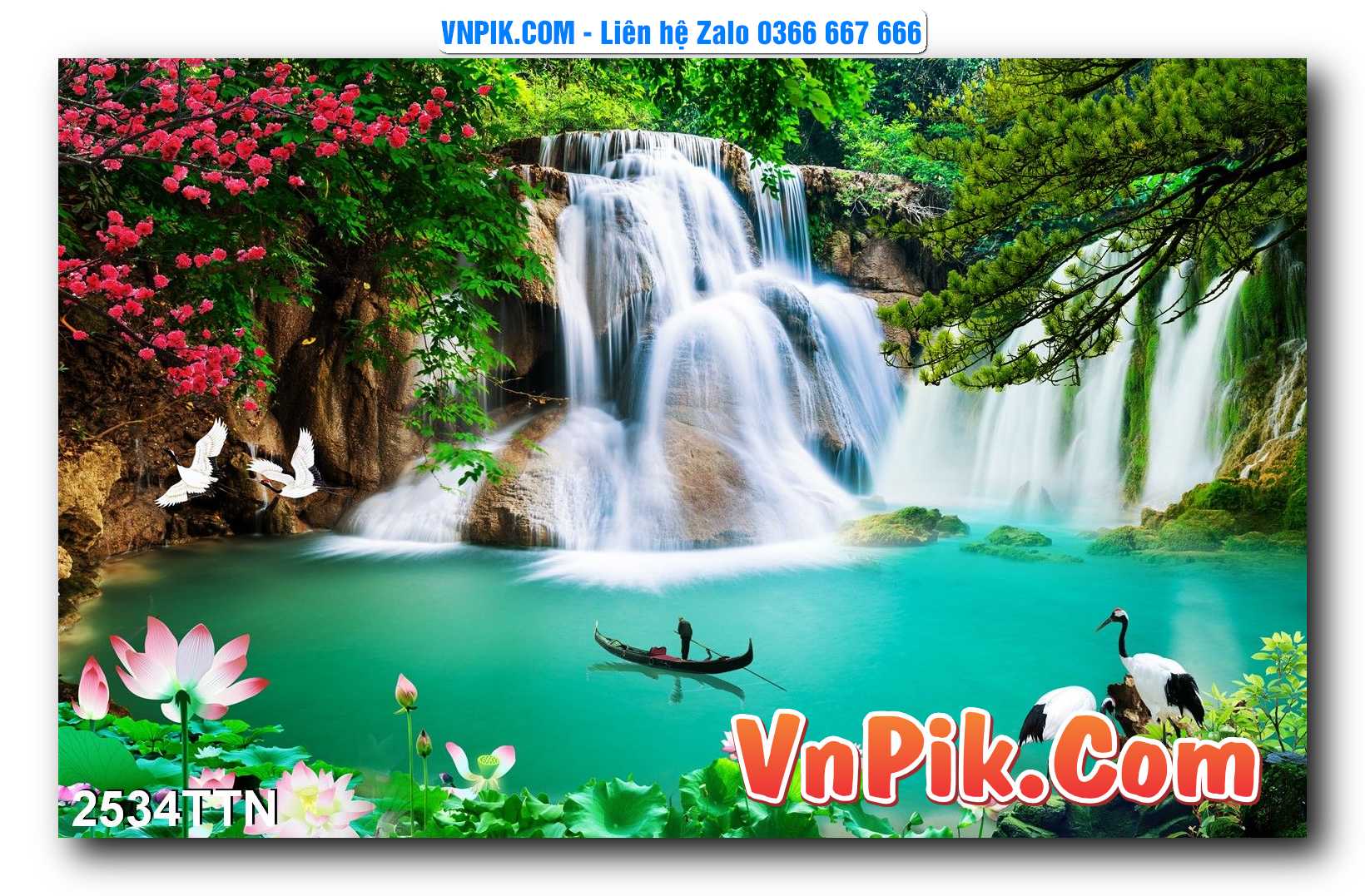 Tranh thác nước – Tranh phong thủy – Tranh treo tường mã 2534TTN
