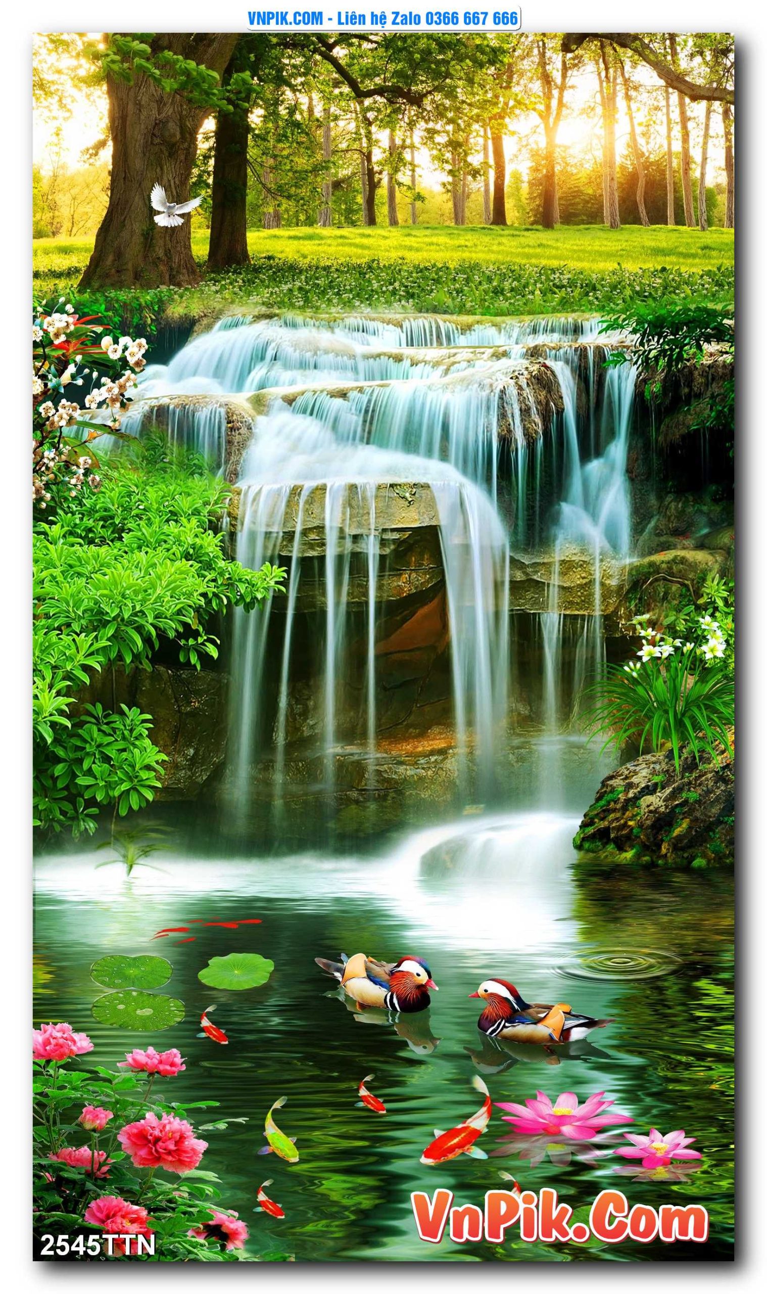 Tranh thác nước – Tranh phong thủy – Tranh treo tường mã 2545TTN