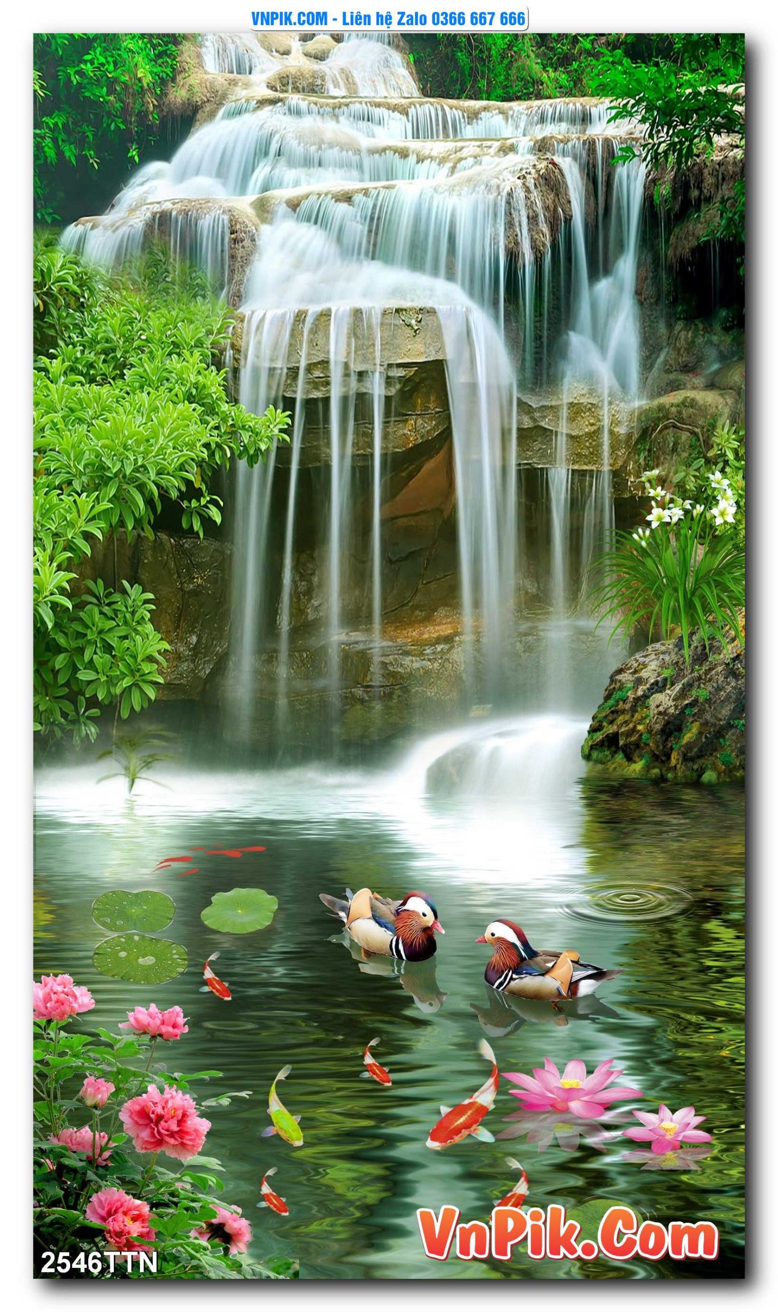 Tranh thác nước – Tranh phong thủy – Tranh treo tường mã 2546TTN