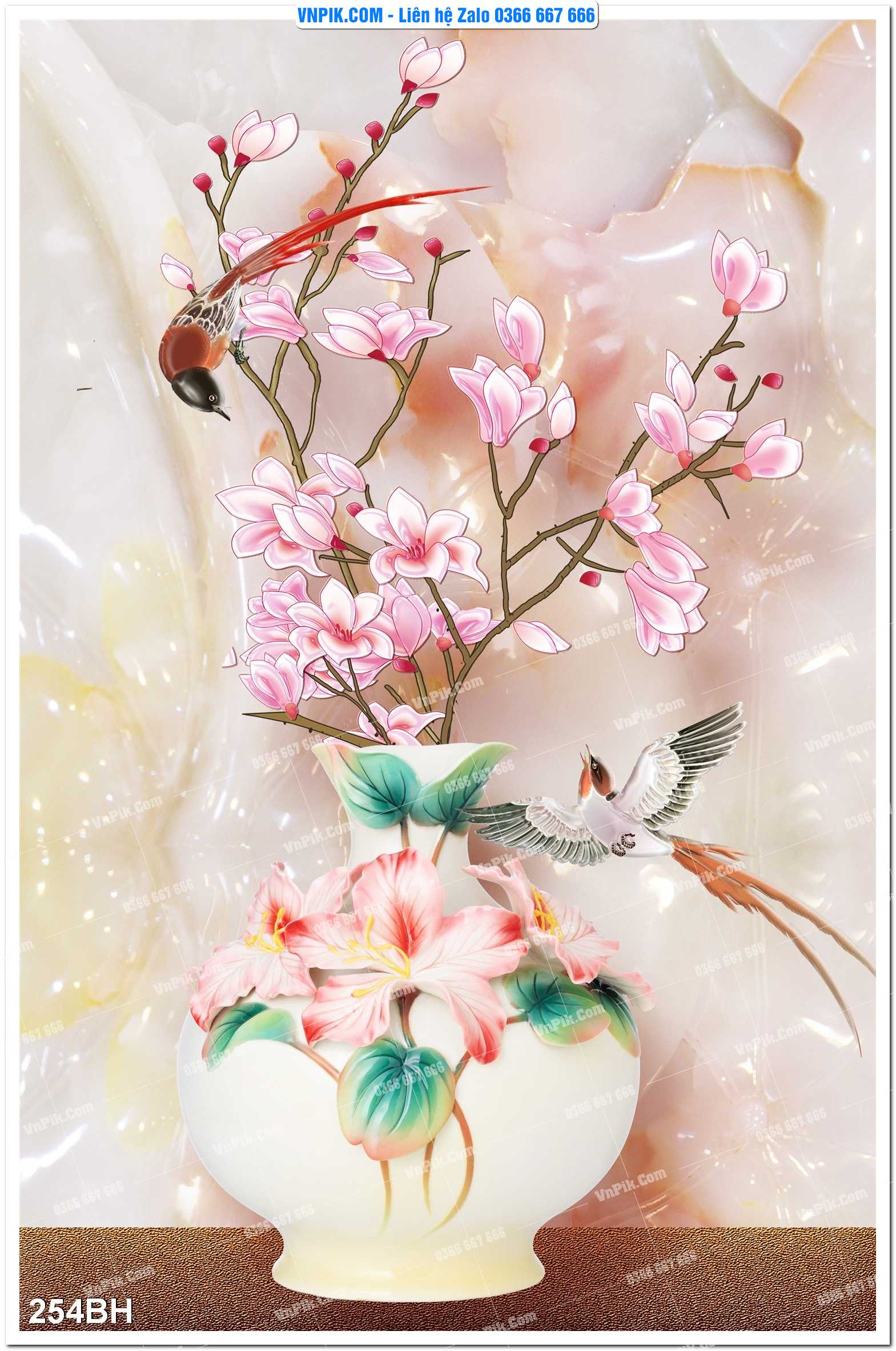 Tranh bình hoa nghệ thuật 254BH