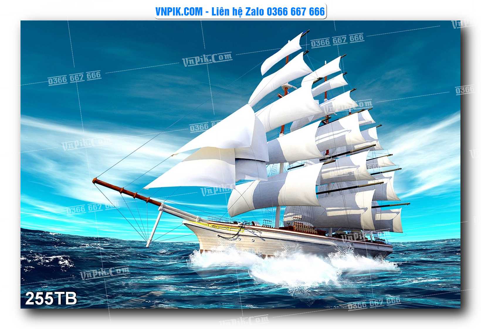 Tranh thuận buồm xuôi gió file PSD mẫu 255TB