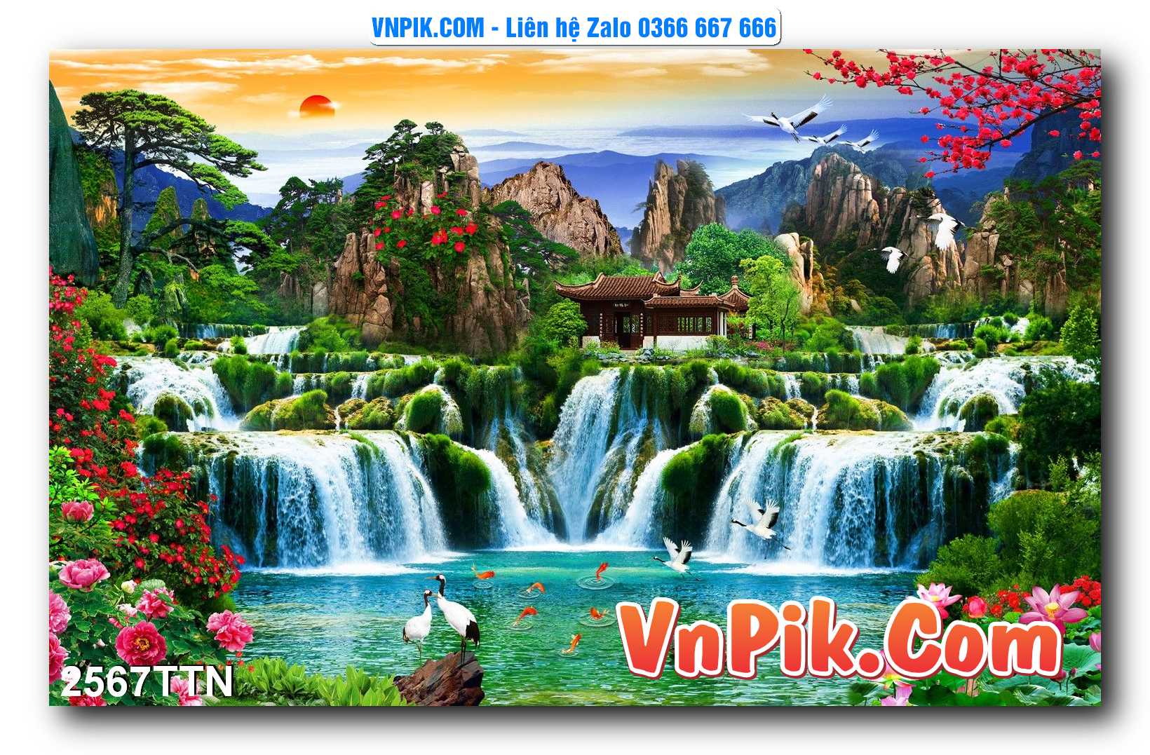 Tranh thác nước – Tranh phong thủy – Tranh treo tường mã 2567TTN