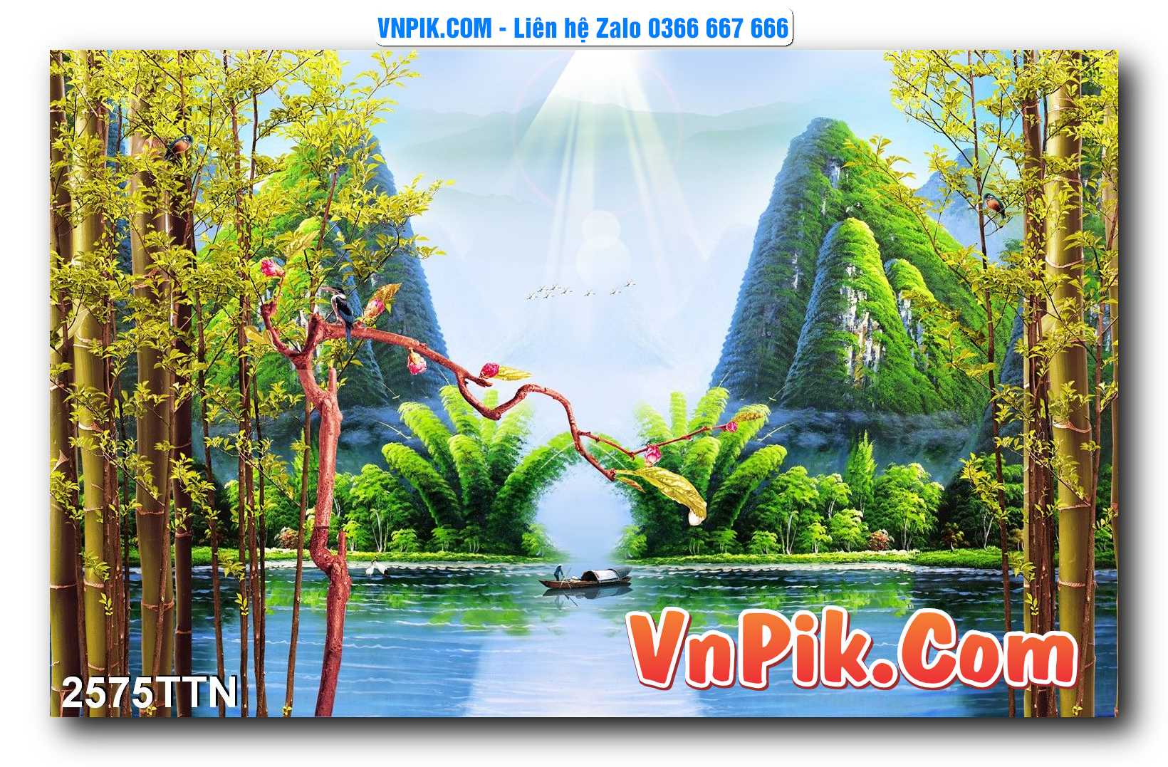 Tranh thác nước – Tranh phong thủy – Tranh treo tường mã 2575TTN