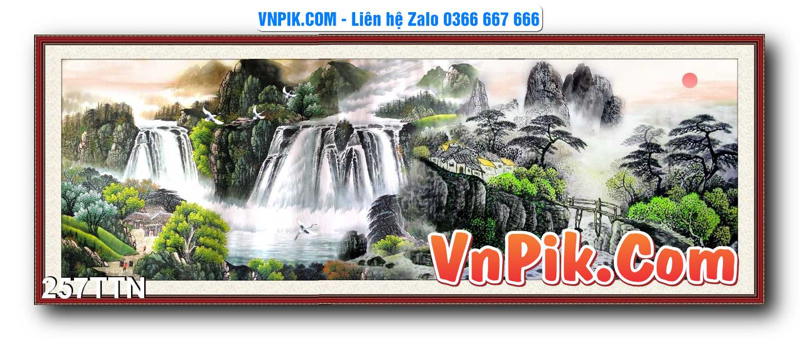 Tranh thác nước – Tranh phong thủy – Tranh treo tường mã 257TTN