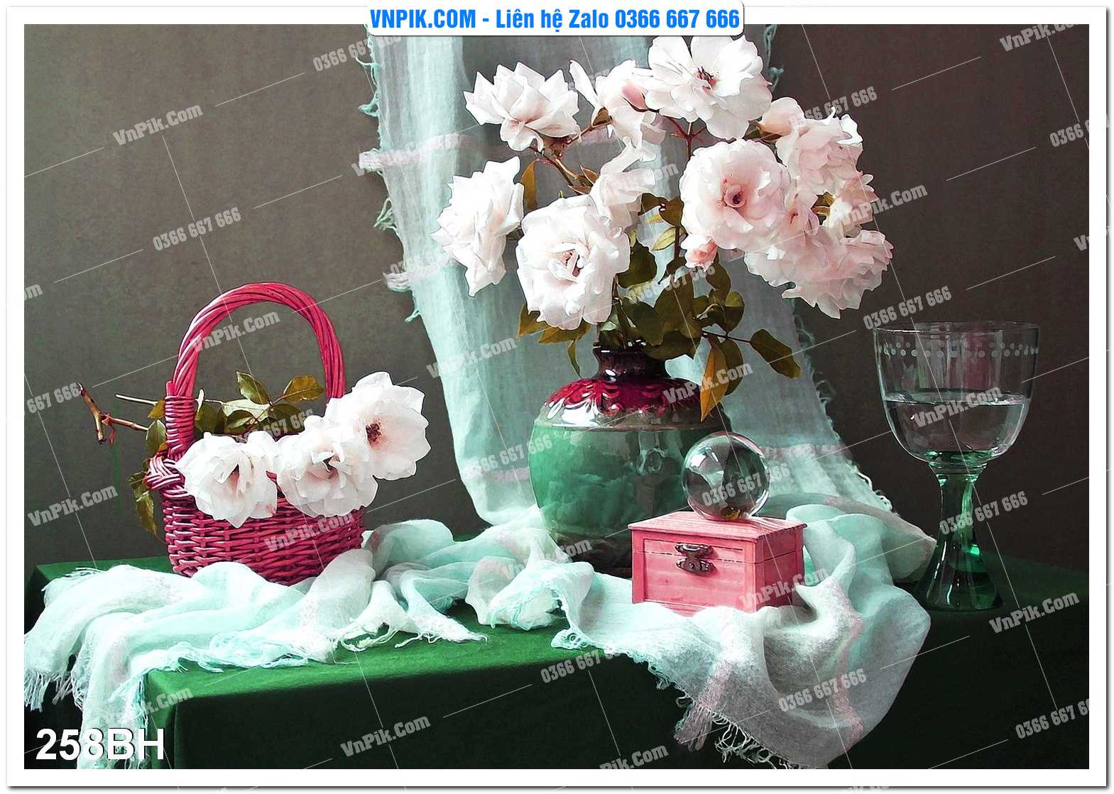 Tranh bình hoa nghệ thuật 258BH