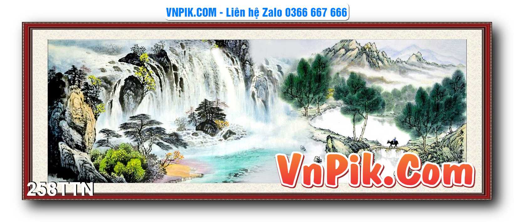 Tranh thác nước – Tranh phong thủy – Tranh treo tường mã 258TTN