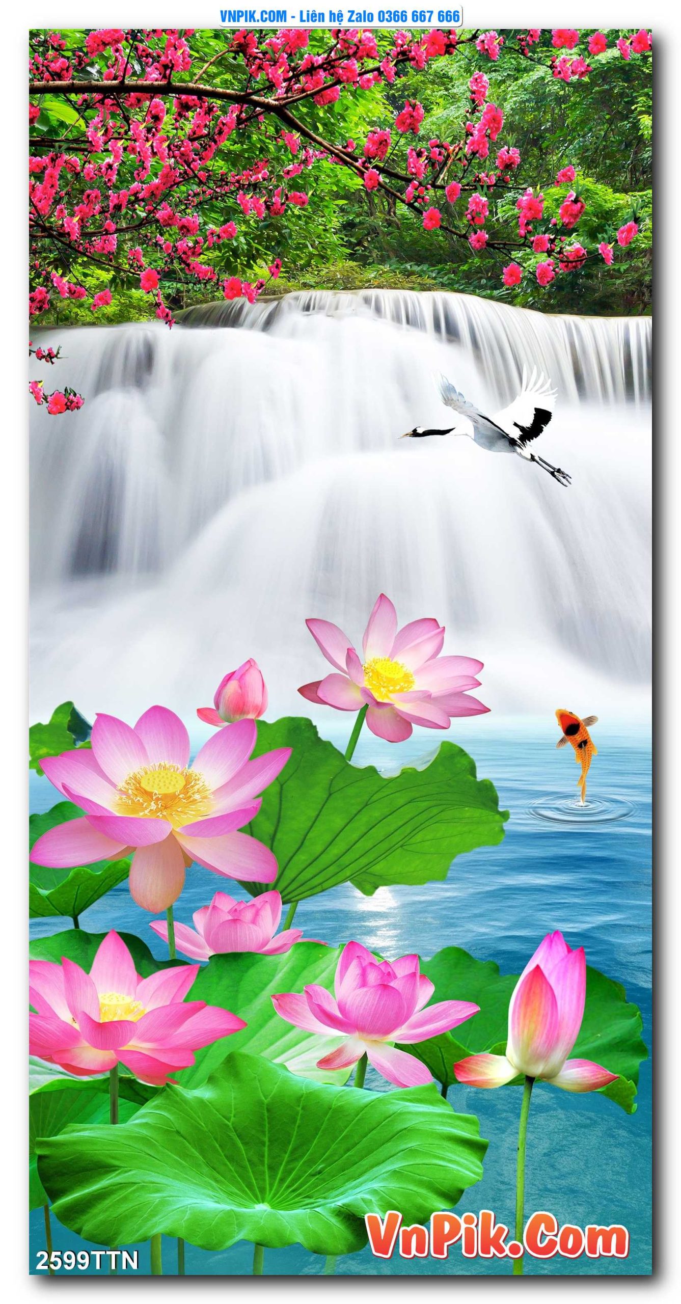 Tranh thác nước – Tranh phong thủy – Tranh treo tường mã 2599TTN