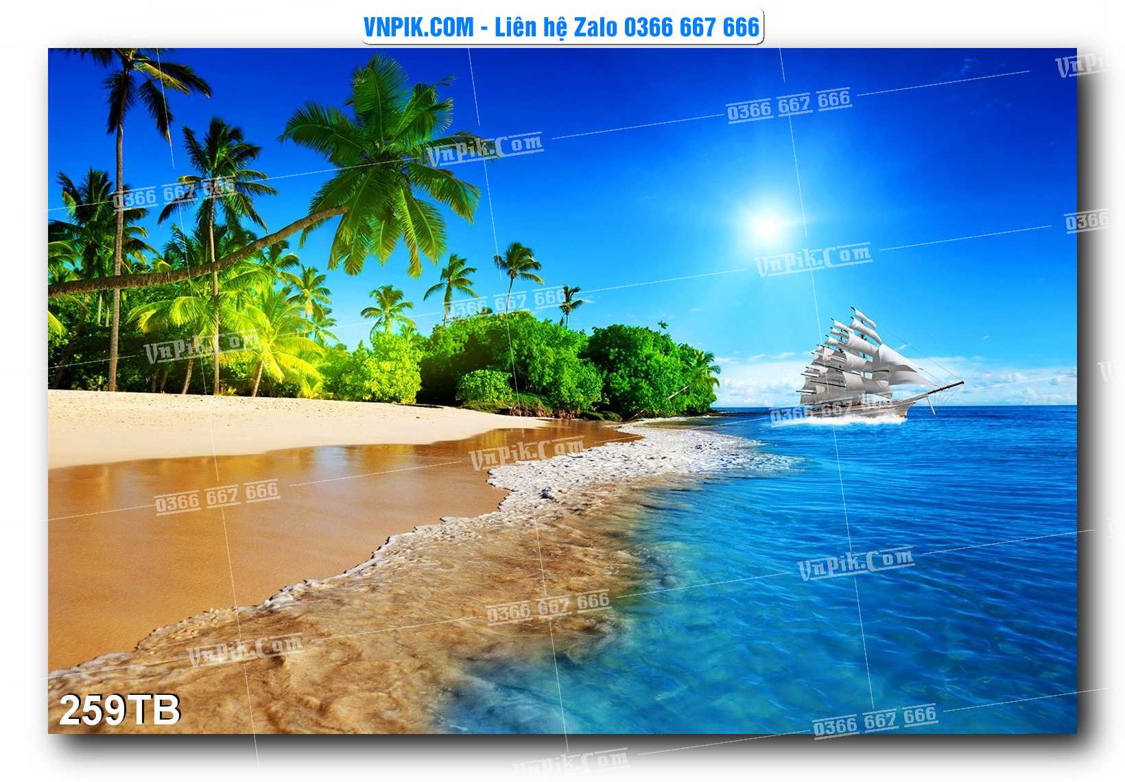 Tranh thuận buồm xuôi gió file PSD mẫu 259TB