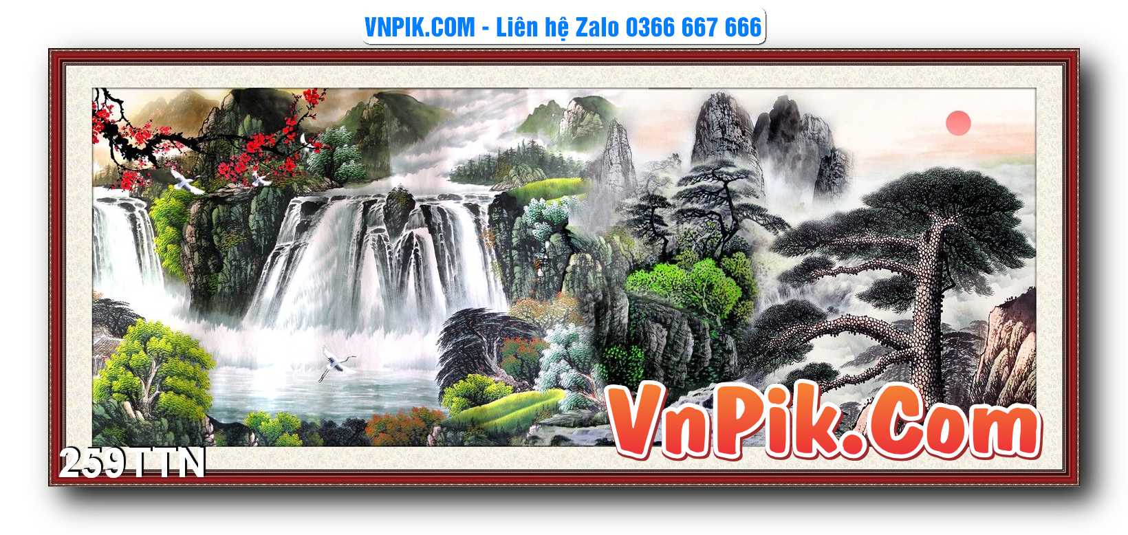 Tranh thác nước – Tranh phong thủy – Tranh treo tường mã 259TTN