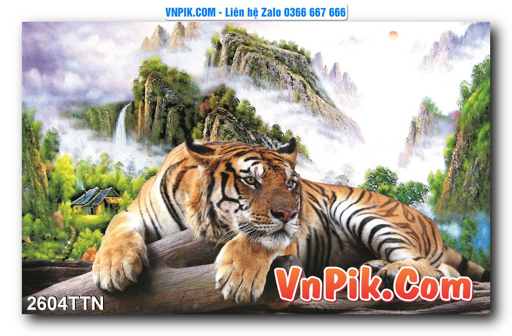 Tranh thác nước – Tranh phong thủy – Tranh treo tường mã 2604TTN