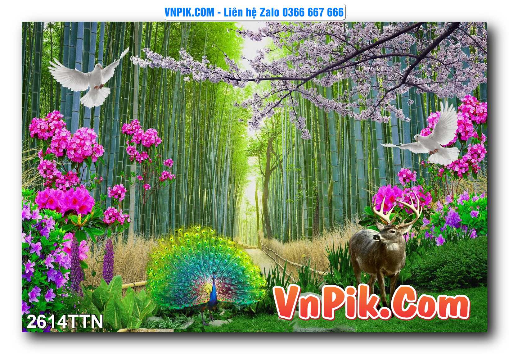 Tranh thác nước – Tranh phong thủy – Tranh treo tường mã 2614TTN