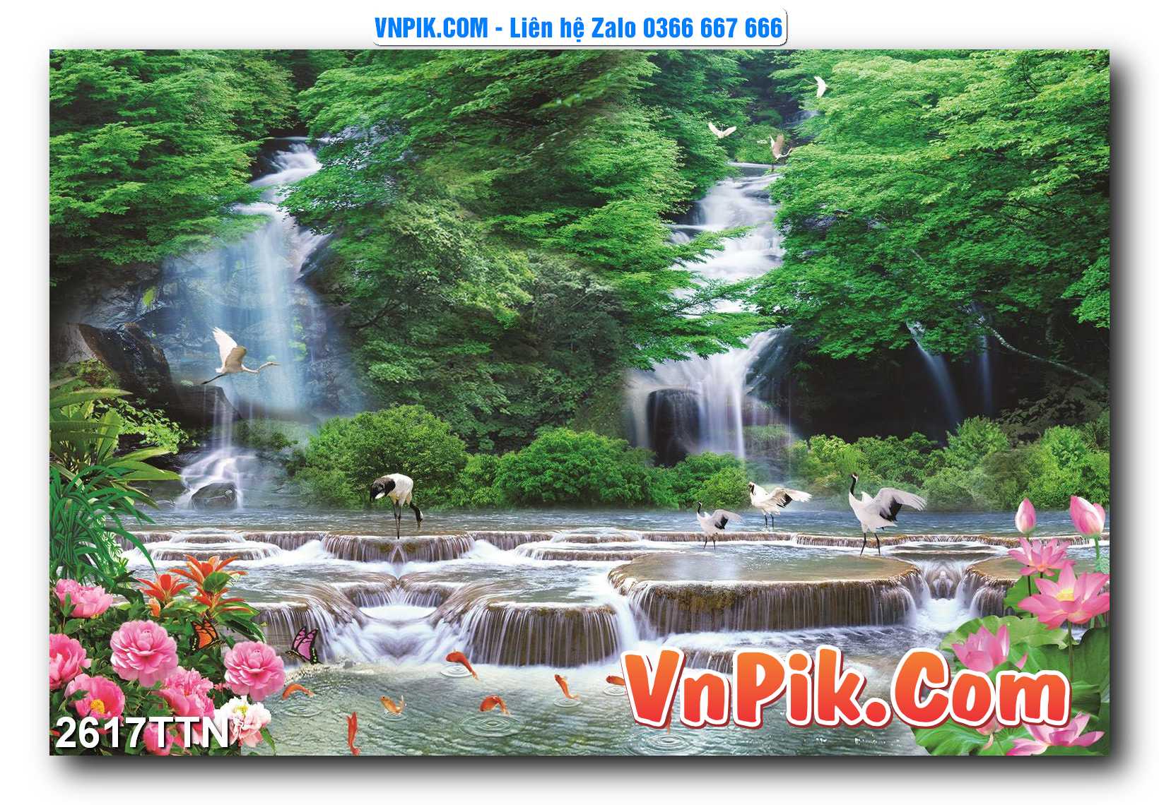 Tranh thác nước – Tranh phong thủy – Tranh treo tường mã 2617TTN
