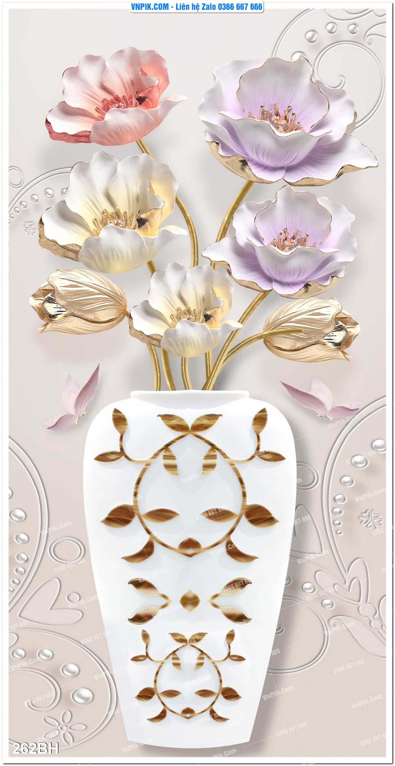 Tranh bình hoa nghệ thuật 262BH