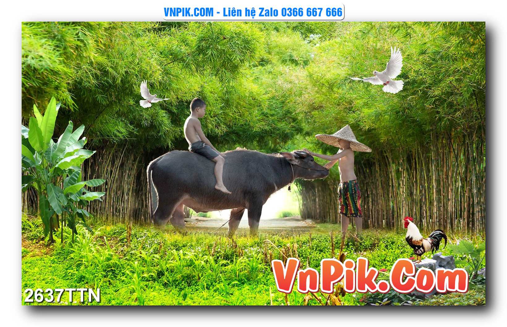 Tranh thác nước – Tranh phong thủy – Tranh treo tường mã 2637TTN