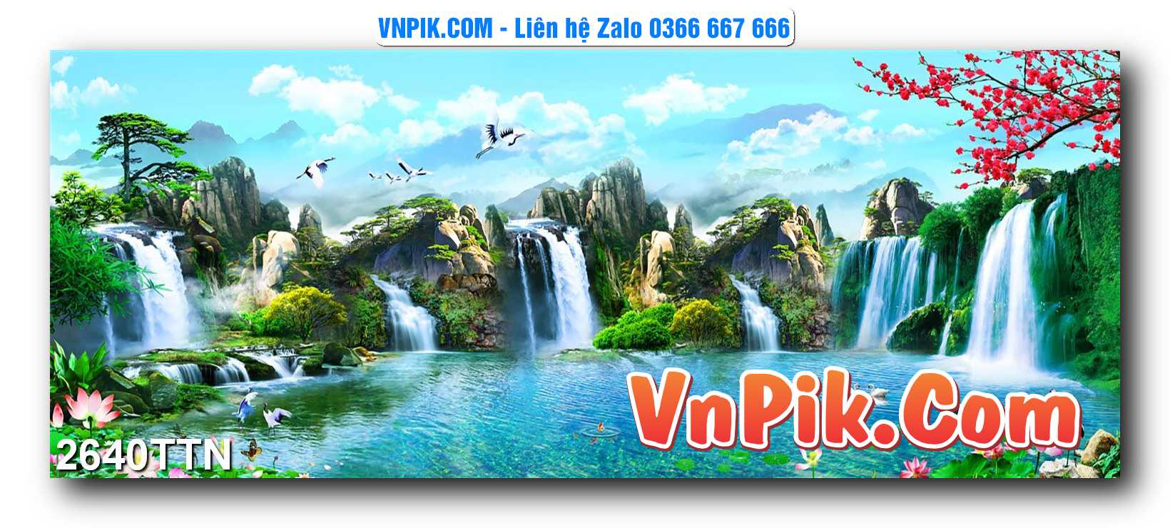 Tranh thác nước – Tranh phong thủy – Tranh treo tường mã 2640TTN