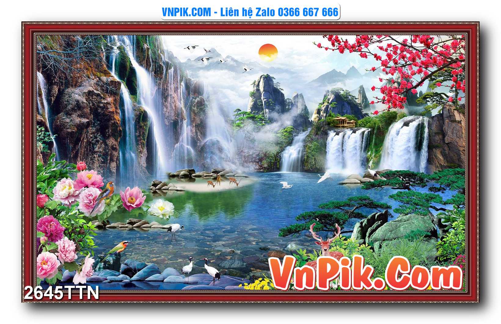 Tranh thác nước – Tranh phong thủy – Tranh treo tường mã 2645TTN