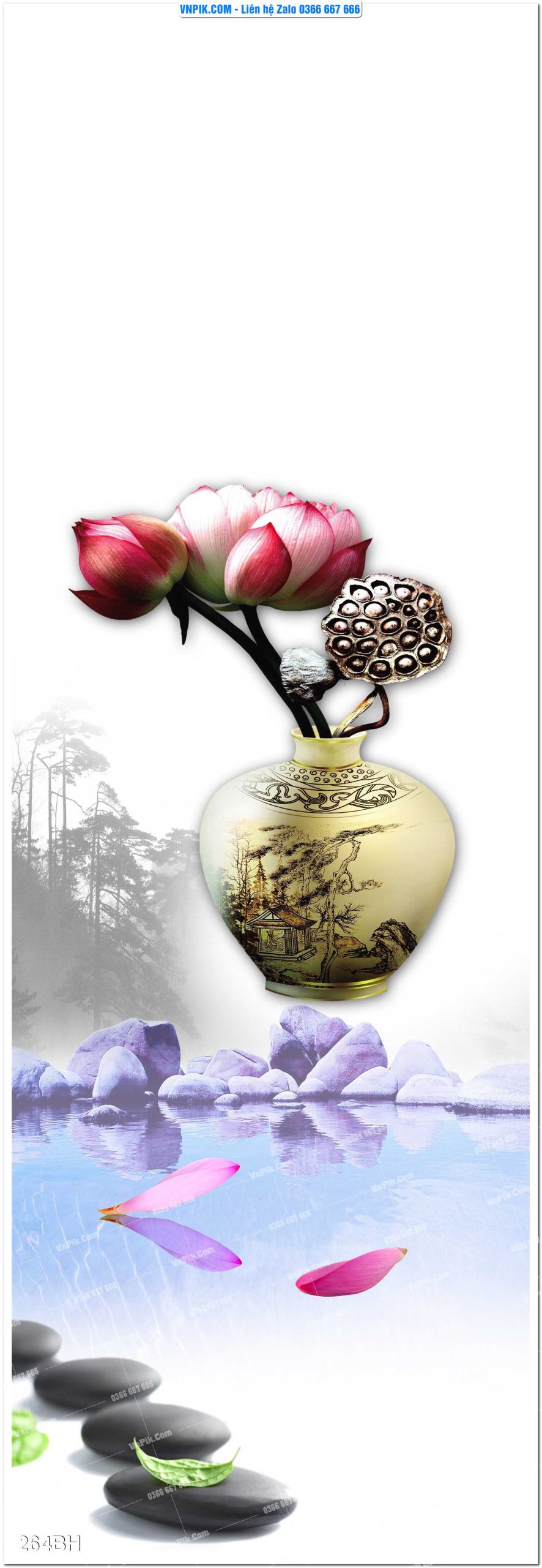 Tranh bình hoa nghệ thuật 264BH