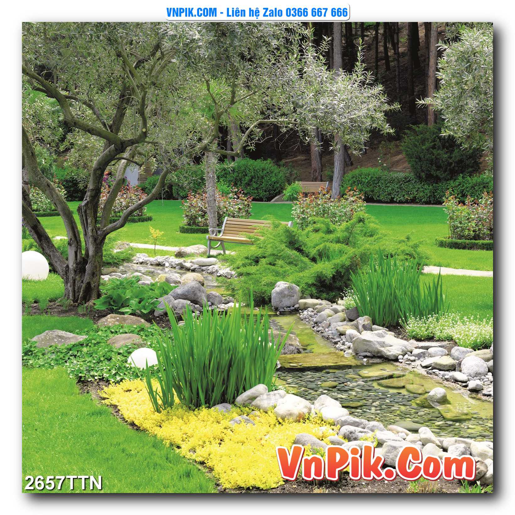 Tranh thác nước – Tranh phong thủy – Tranh treo tường mã 2657TTN
