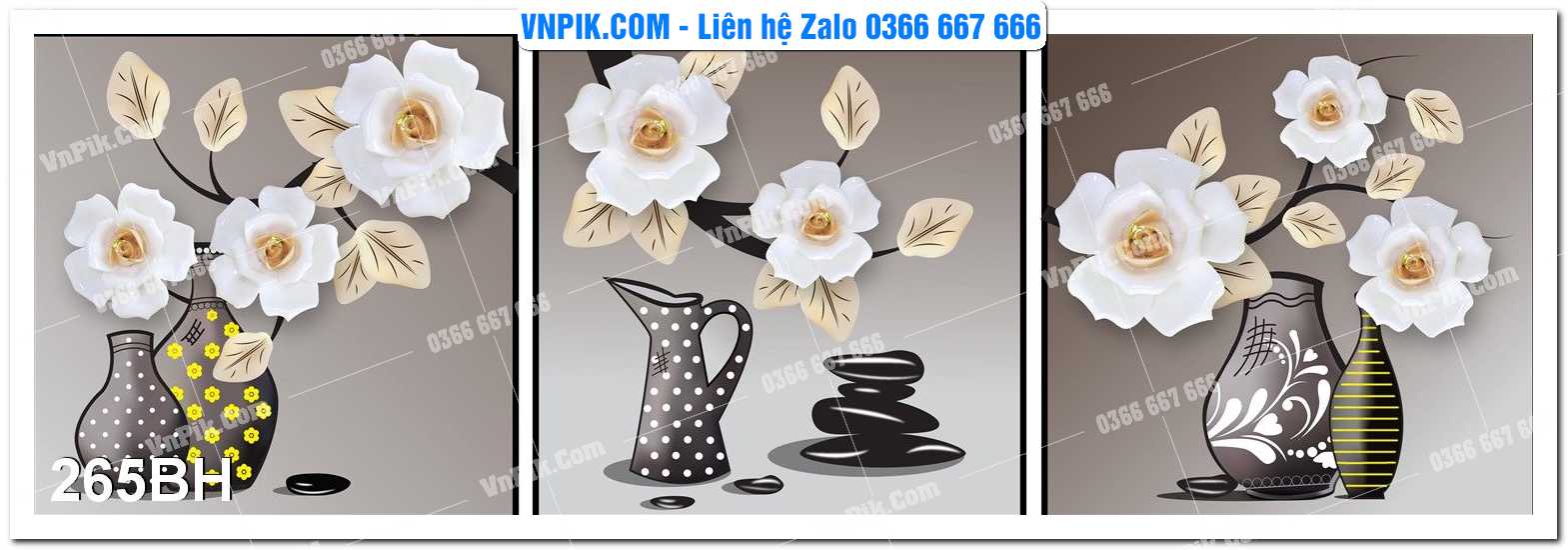 Tranh bình hoa nghệ thuật 265BH