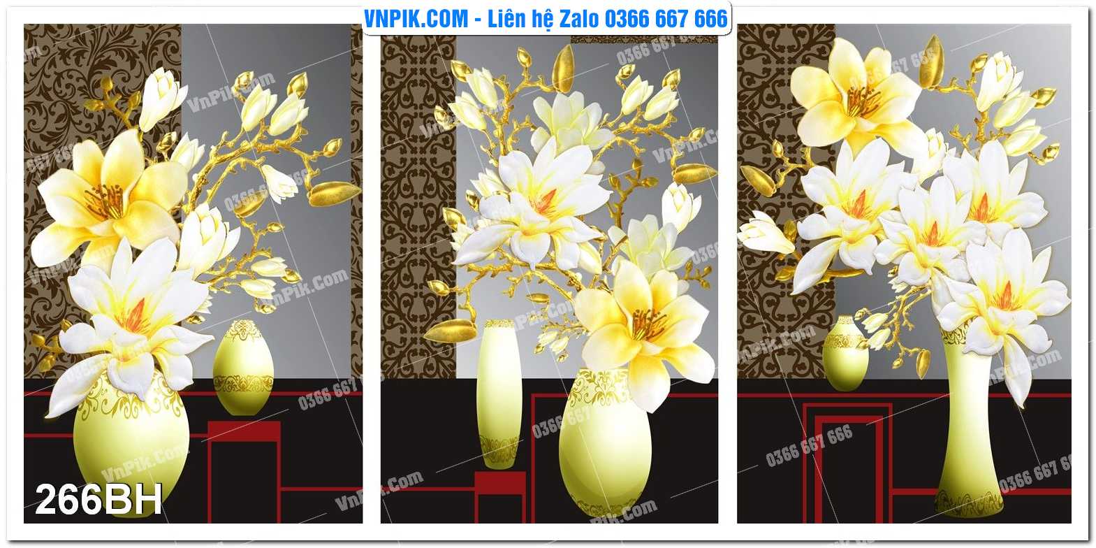 Tranh bình hoa nghệ thuật 266BH