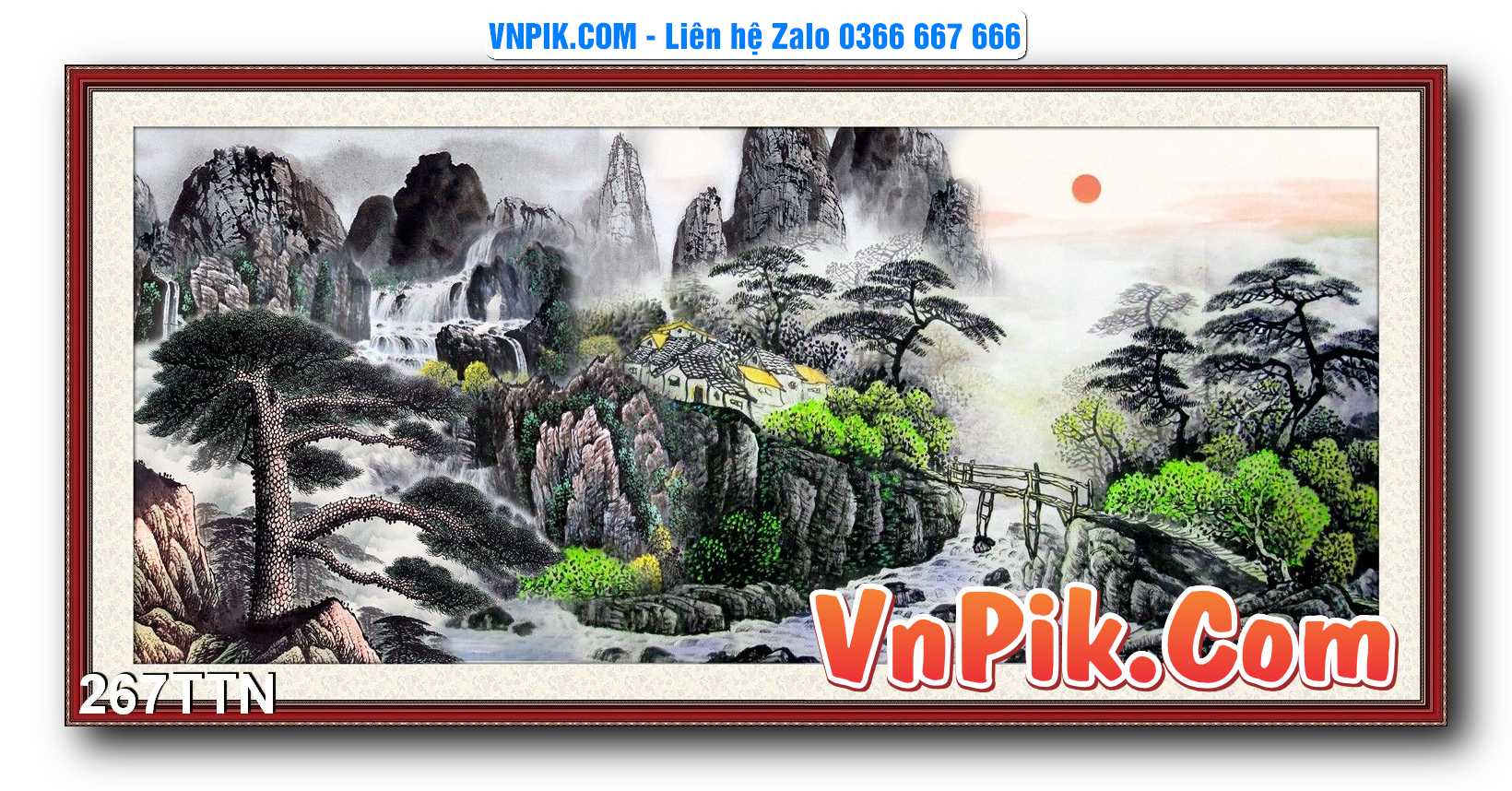 Tranh thác nước – Tranh phong thủy – Tranh treo tường mã 267TTN