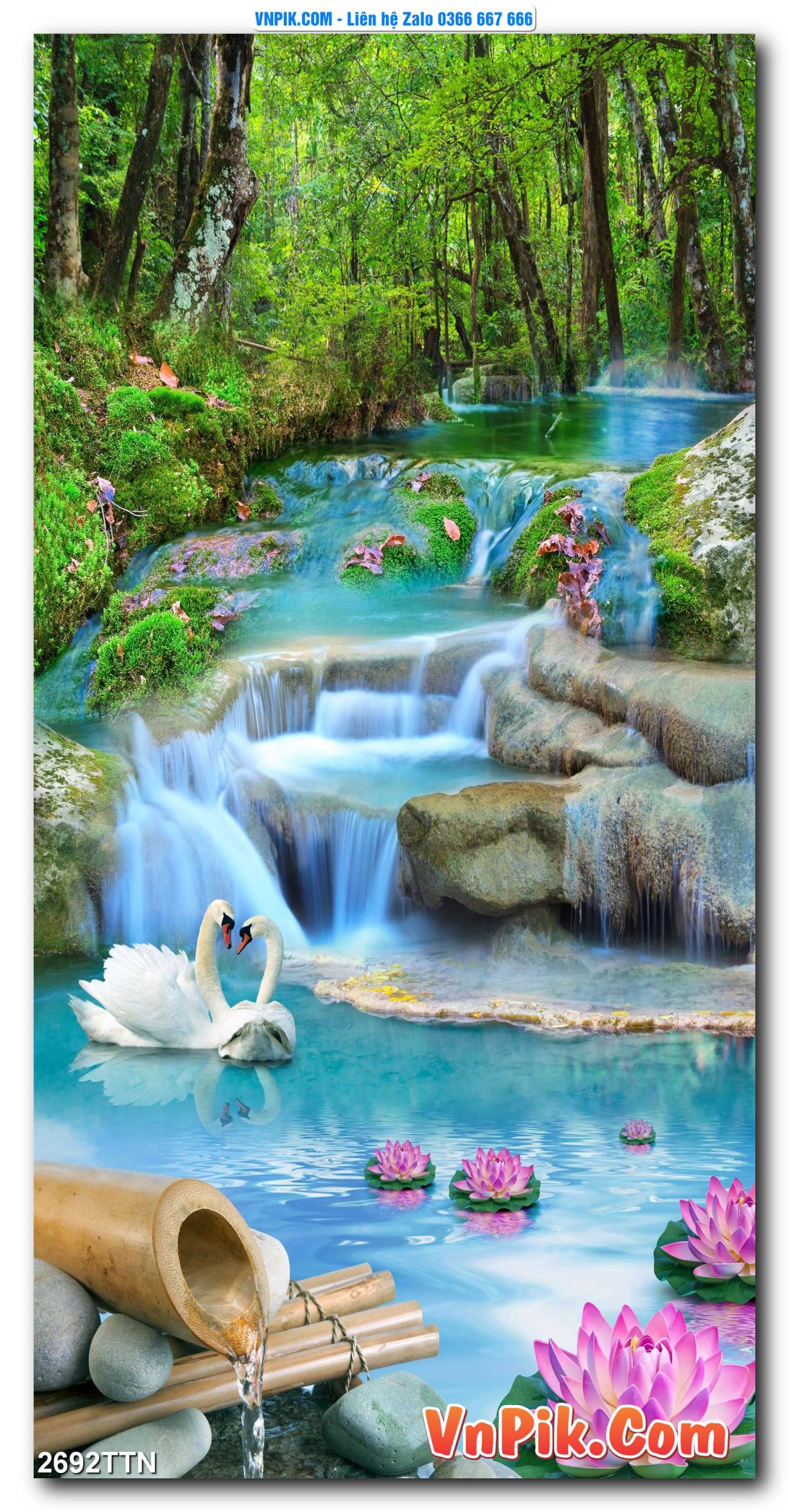 Tranh thác nước – Tranh phong thủy – Tranh treo tường mã 2692TTN